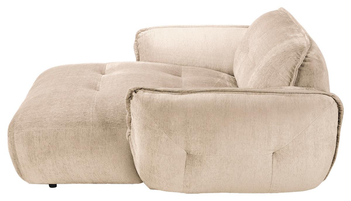 XXL-Sessel Fluffy, Creme B: 182 cm - Creme/Schwarz, MODERN, Textil (182/87/184cm) - Trendmanufaktur