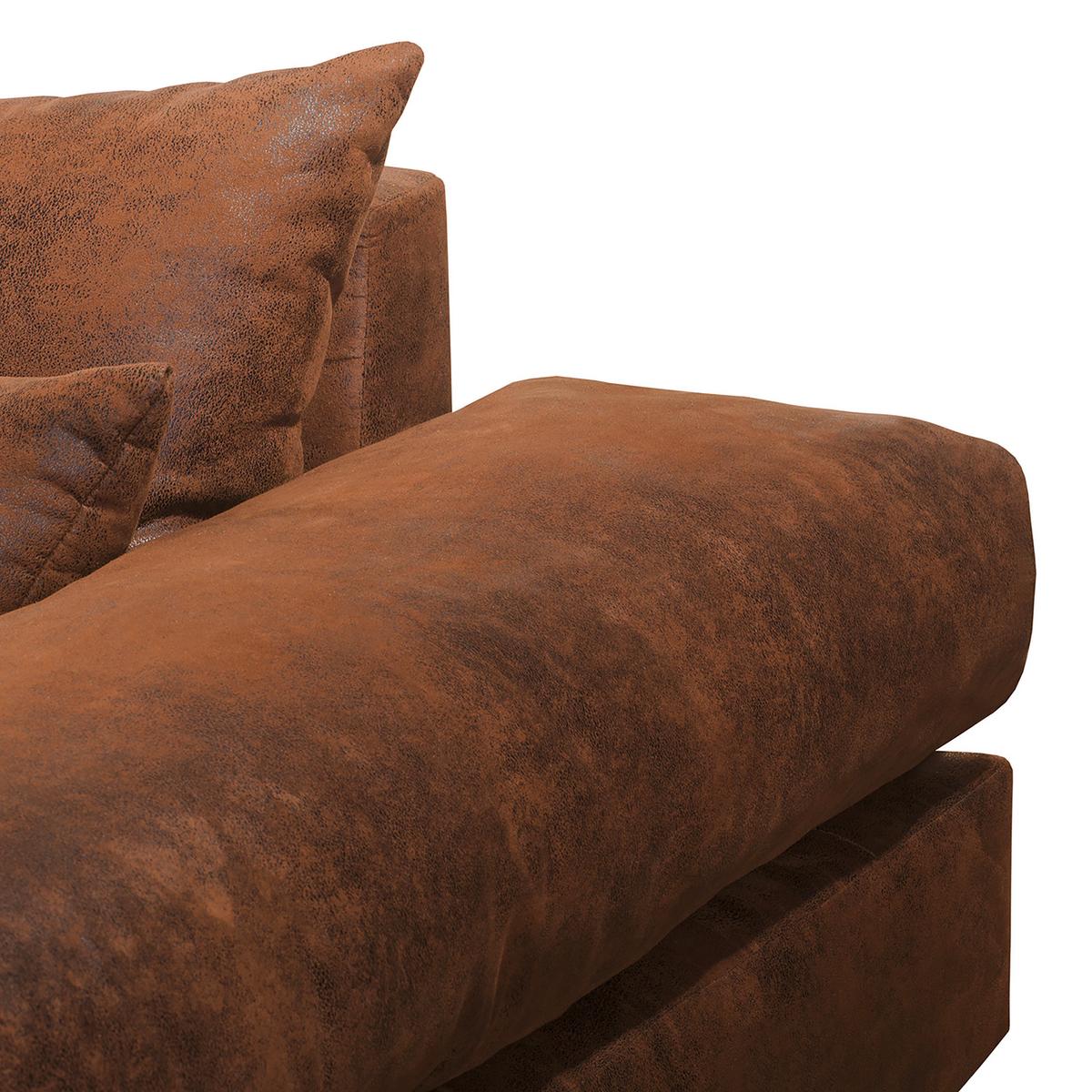 Bigsofa Naomi Braun B: 284 Cm - Schwarz/Braun, Design, Textil (284/94/148cm) - Livetastic