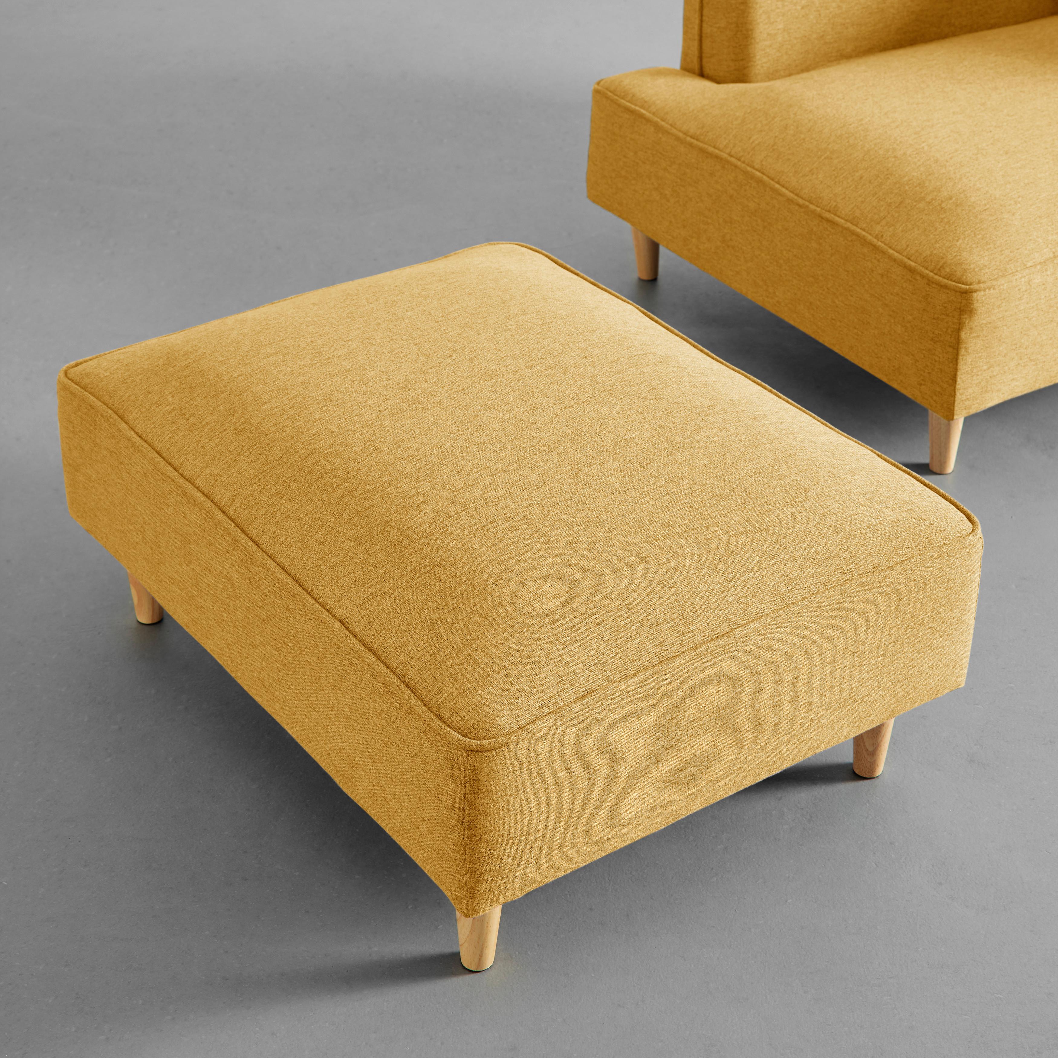 Modulární Pohovka Fanny Fanny Žlutá - přírodní barvy/žlutá, Moderní, dřevo/textil (154/55/73cm) - Bessagi Home