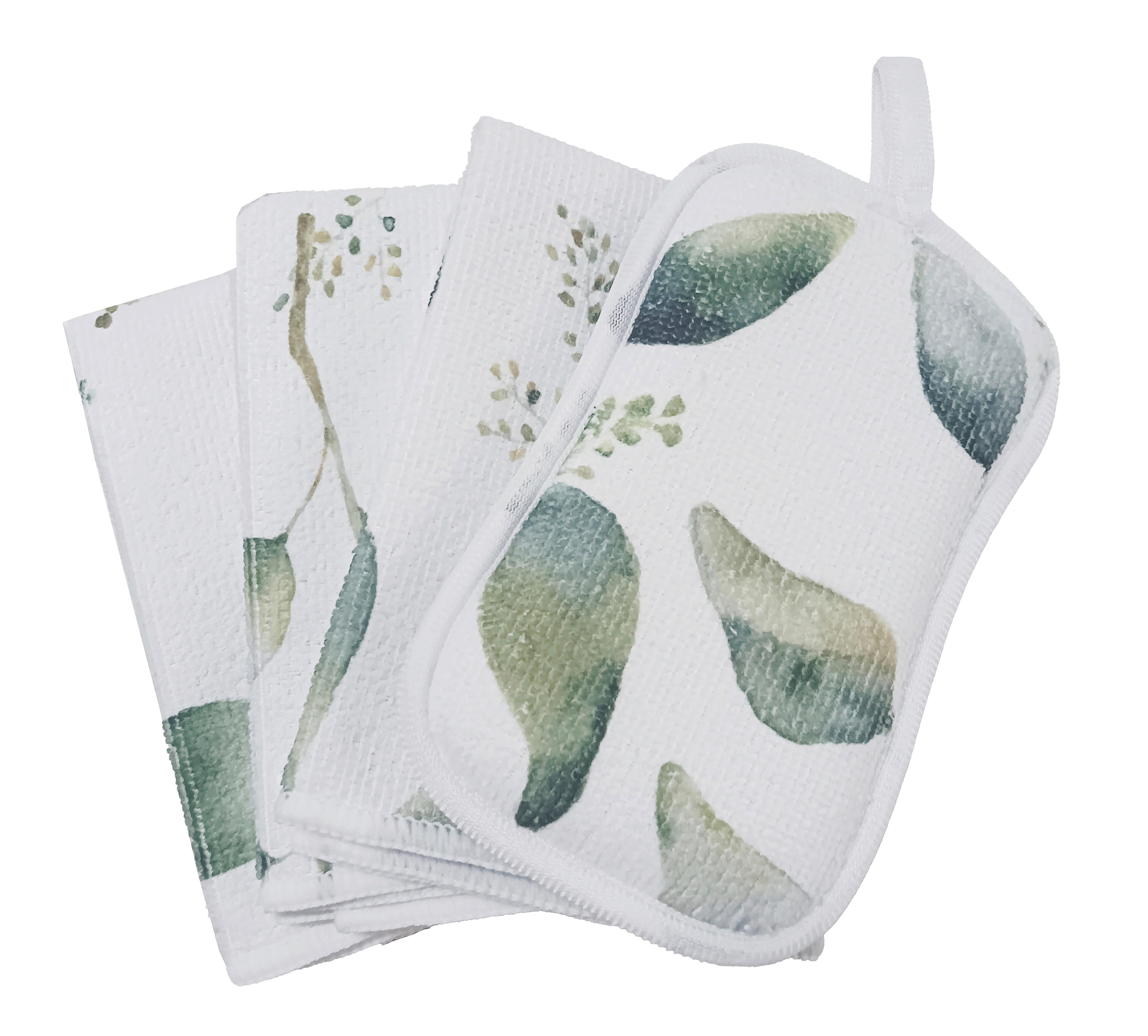 Reinigungsset Lucia - Weiß/Grün, KONVENTIONELL, Kunststoff/Textil - Homezone