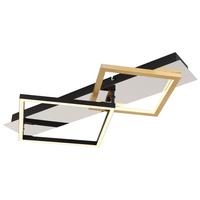 Led Mennyezeti Lámpa 67847-24 - fekete/opál, Design, műanyag/fém (59/35,5/7cm) - Globo