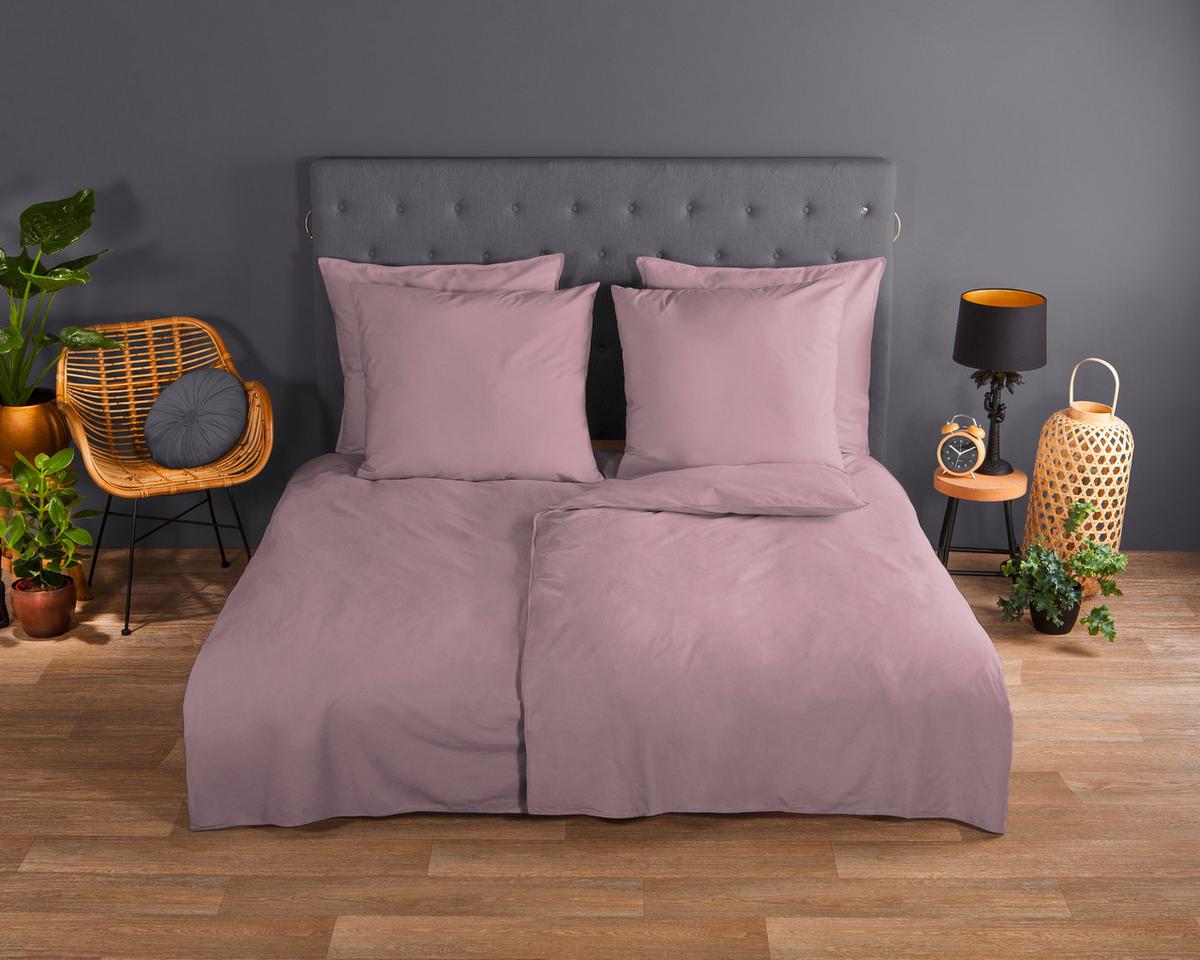 Bettwäsche Uni Rosa Rot Hellrosa 135x200 Cm - Hellrosa, Basics, Textil (135/200cm)