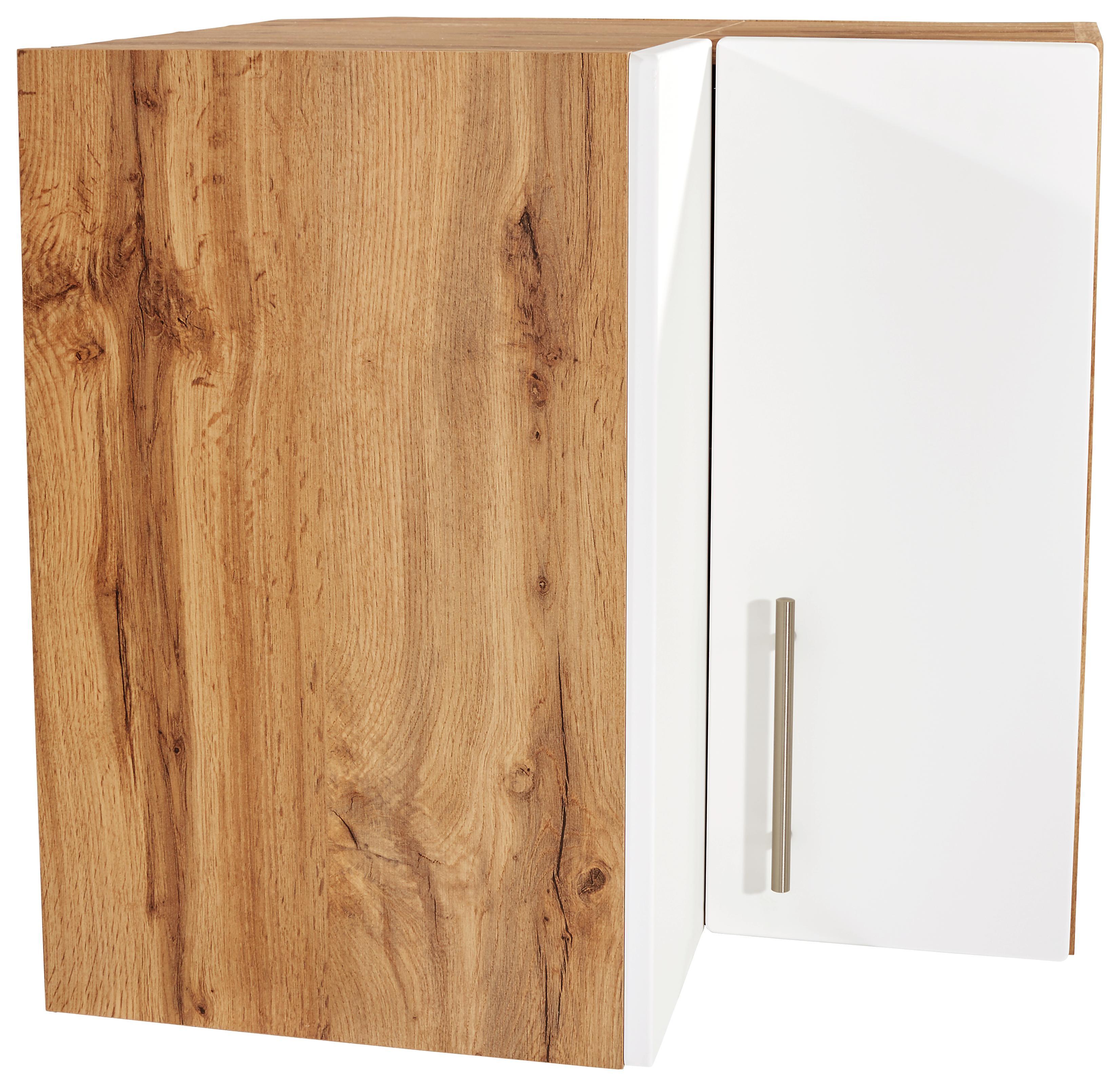 Eckoberschrank Stella He60 - Eichefarben/Weiß, Holzwerkstoff (60/57/60cm) - Ombra