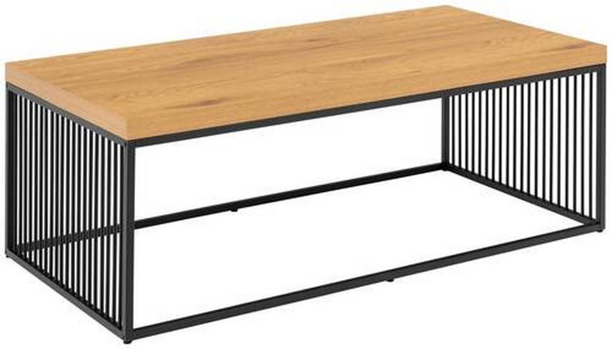 Konferenční stolek STRINGTON - černá/barvy dubu, Design, kov/kompozitní dřevo (120/60/40cm) - Livetastic