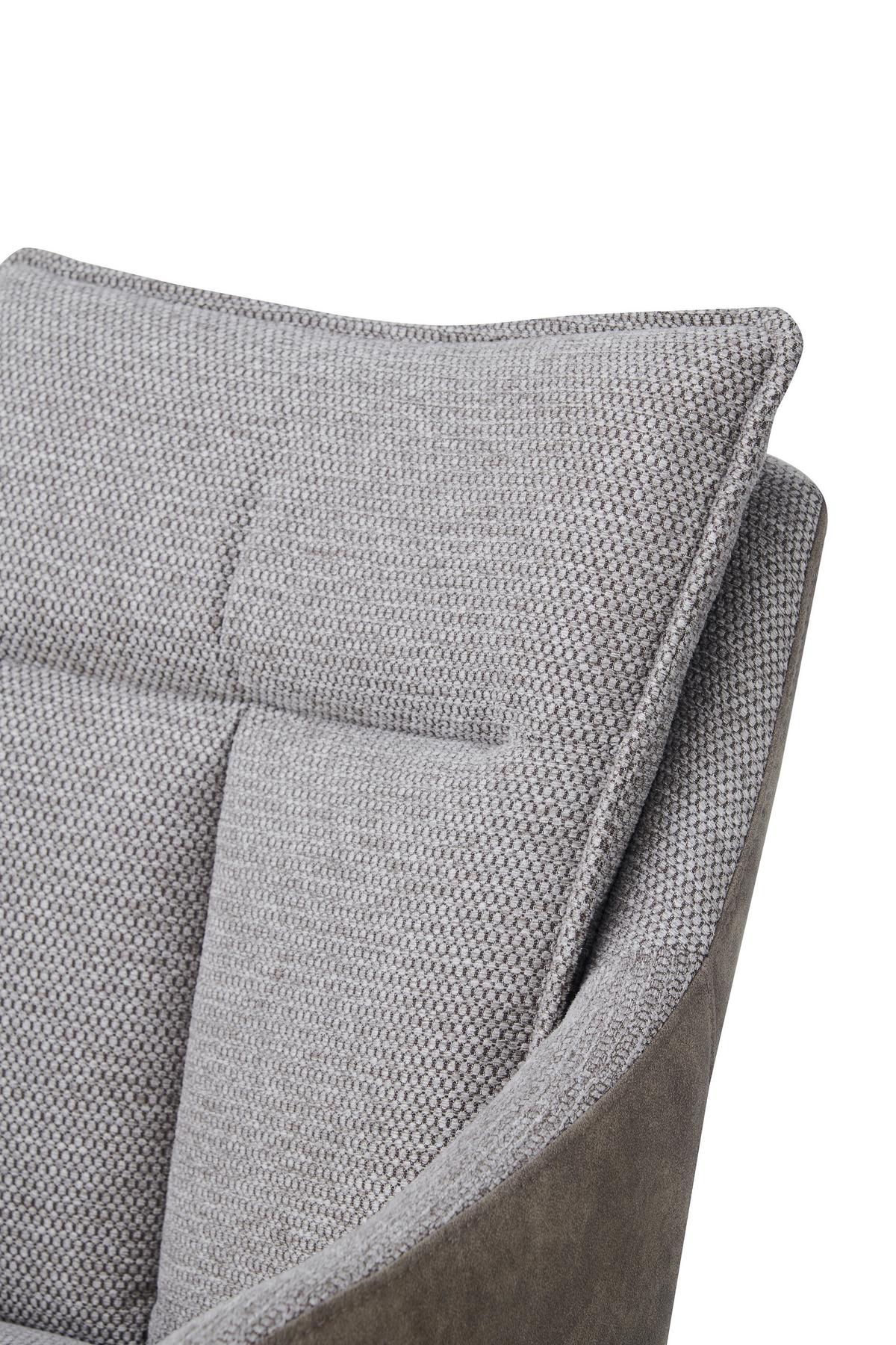 Armlehnstuhl Emilia II Webstoff braun, B: 60cm - Schwarz/Braun, MODERN, Holz/Textil (60/88/65cm)