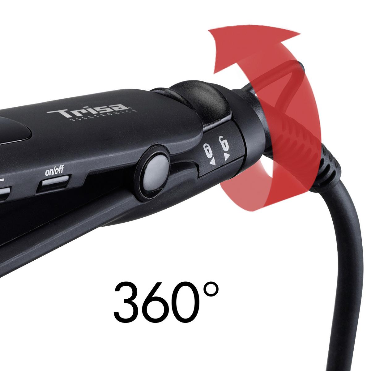 Glätteisen Glamour 155-230 °c Bereitschaftsanzeige - Goldfarben/Schwarz, MODERN, Kunststoff (34/3,2/2,8cm)