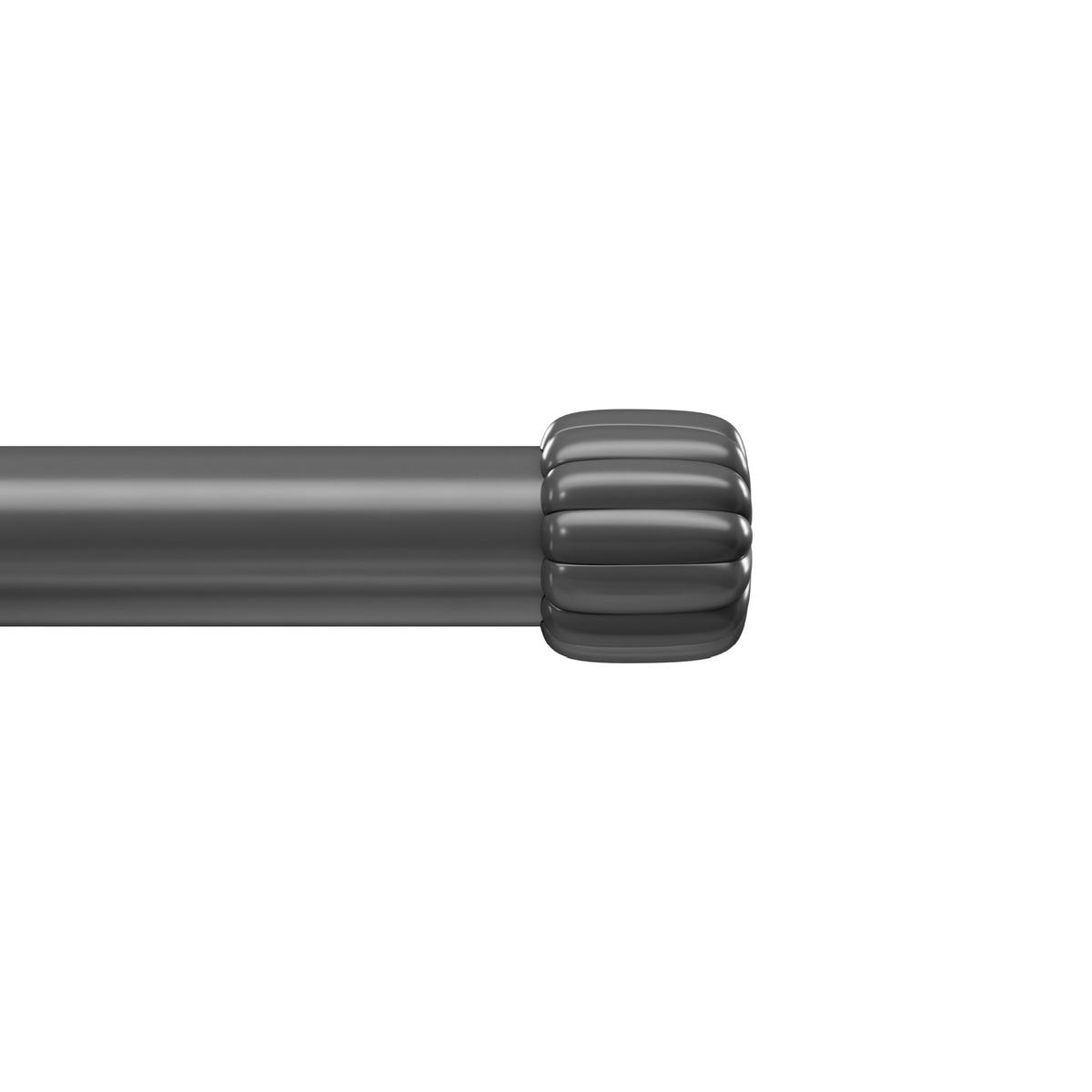 Vorhangstangenset Cleo Rod Schwarz L: 91-168 cm - Schwarz, KONVENTIONELL, Kunststoff/Metall (91-168cm) - Umbra