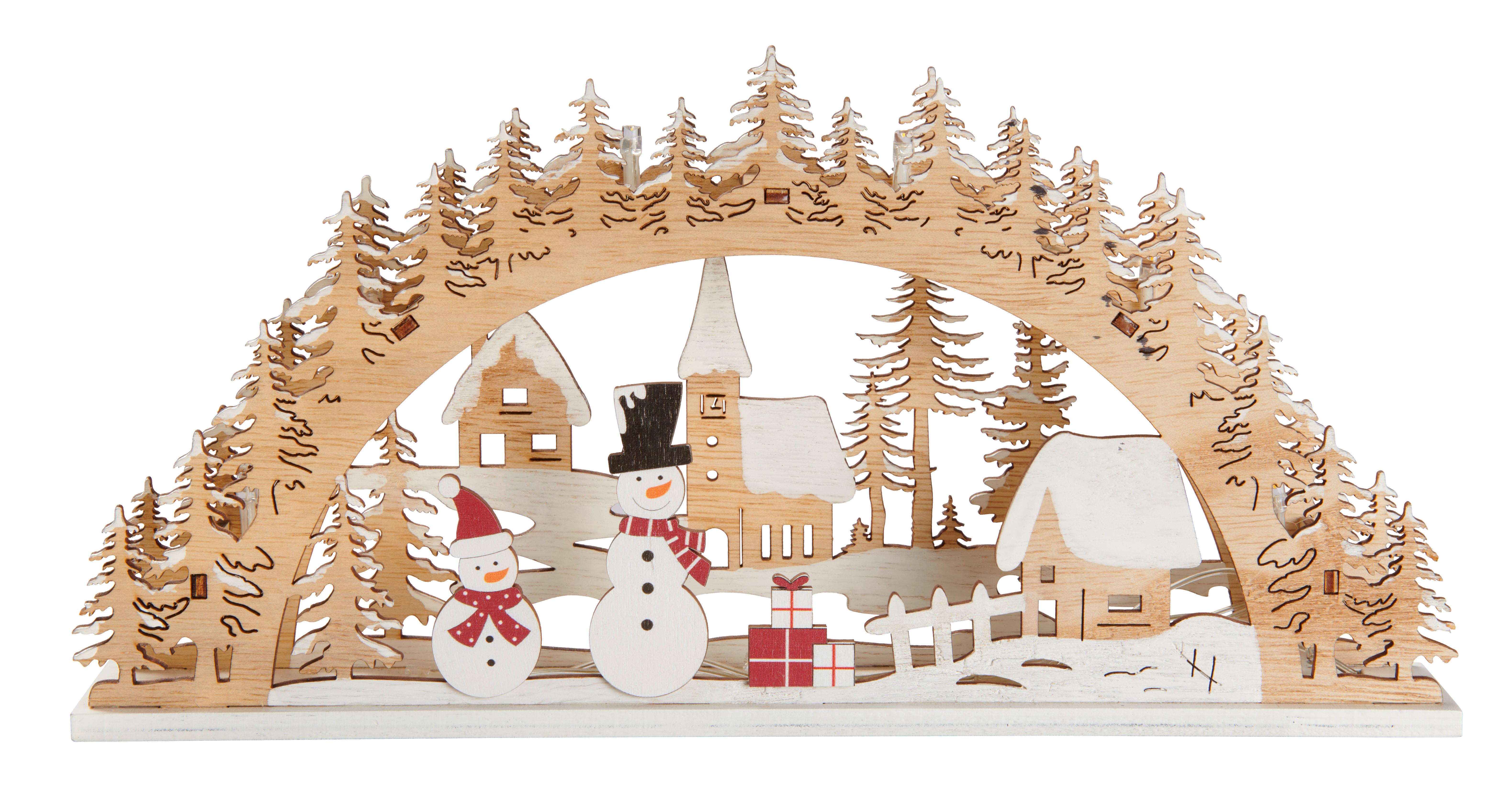 LED-Dekoleuchte Village - Rot/Schwarz, MODERN, Holz/Kunststoff (30/5/14,5cm) - James Wood