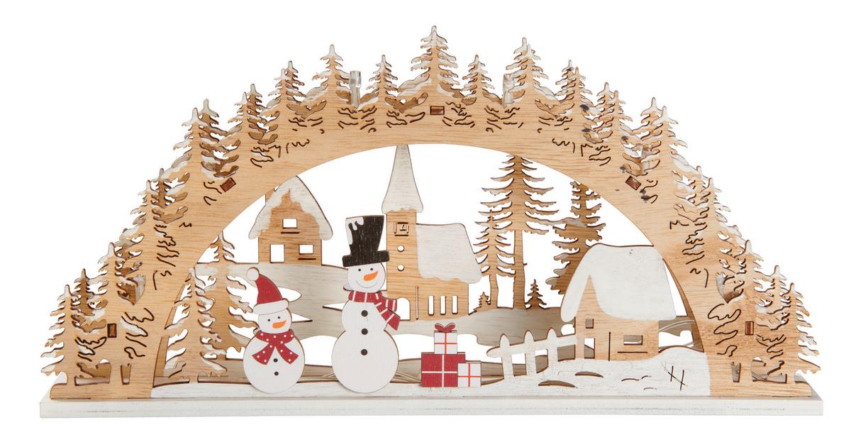 LED-Dekoleuchte Village - Rot/Schwarz, MODERN, Holz/Kunststoff (30/5/14,5cm) - James Wood