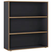 Regal Salia Anthrazit, Eiche B: 100 cm - Honigeiche/Anthrazit, Design, Holzwerkstoff (100/110/33cm) - MID.YOU