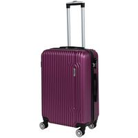 Reisekoffer Palermo 4 Rollen Hartschale, Größe M - Lila, Design, Kunststoff/Textil (43/26/65cm) - Luca Bessoni
