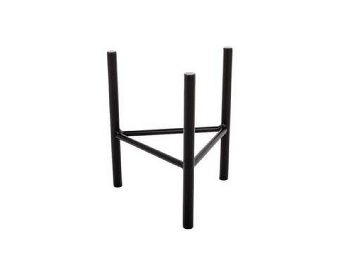 Blumenständer Almunium Schwarz BxHxT: 27x25x27 cm - Schwarz, Basics, Metall (27/25/27cm)