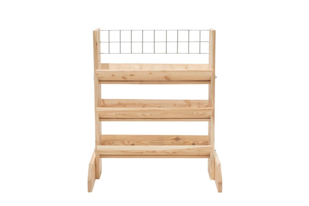 Gartenregal Kräuterregal L - Lärchefarben, Basics, Holz (80/95/50cm)