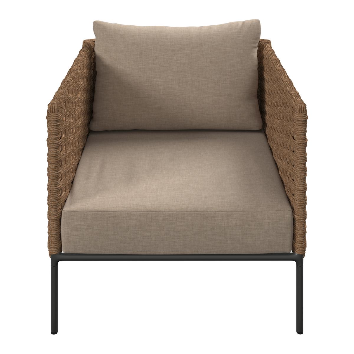 Loungegarnitur Amalfi - Beige/Gelb, MODERN, Holz/Kunststoff (120/40/65cm) - Beldano