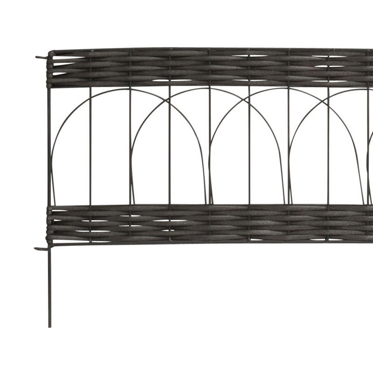 Beeteinfassung 25-35x100 cm Kunststoff Anthrazit Wetterb. - Anthrazit, Basics, Kunststoff (25/35/100cm)