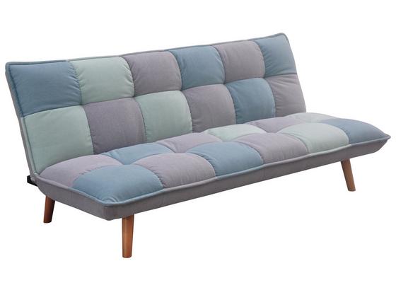 Schlafsofa Patchwork - Grau/Hellblau, MODERN, Holz/Textil (185/80/91cm) - Ombra Schlafsofa Patchwork - Grau/Hellblau, MODERN, Holz/Textil (185/80/91cm) - Ombra