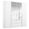 Drehtürenschrank 181cm Alabama, Weiß - Silberfarben/Weiß, MODERN, Holzwerkstoff (181/229/54cm) - Rauch Möbel