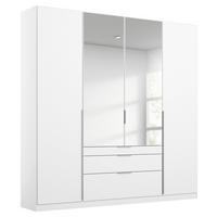 Drehtürenschrank 181cm Alabama, Weiß - Silberfarben/Weiß, MODERN, Holzwerkstoff (181/229/54cm) - Rauch Möbel