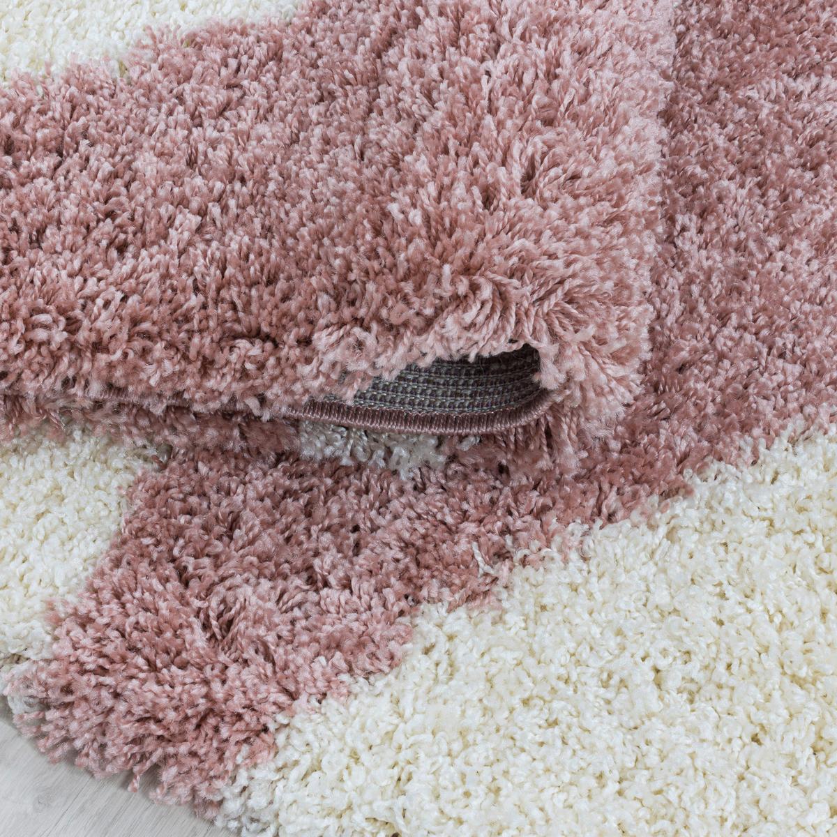 Hochflor Teppich Rosa Naturfaser Tango 280x370 Cm - Rosa, Design, Textil (280/370cm)