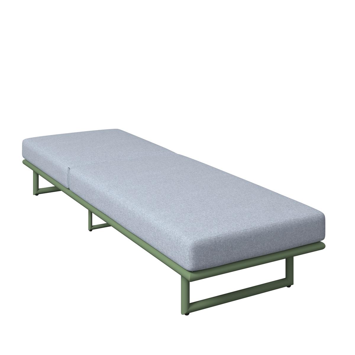 Sonnenliege Daytona - Grün, MODERN, Holz/Textil (200/65/36cm) - Beldano