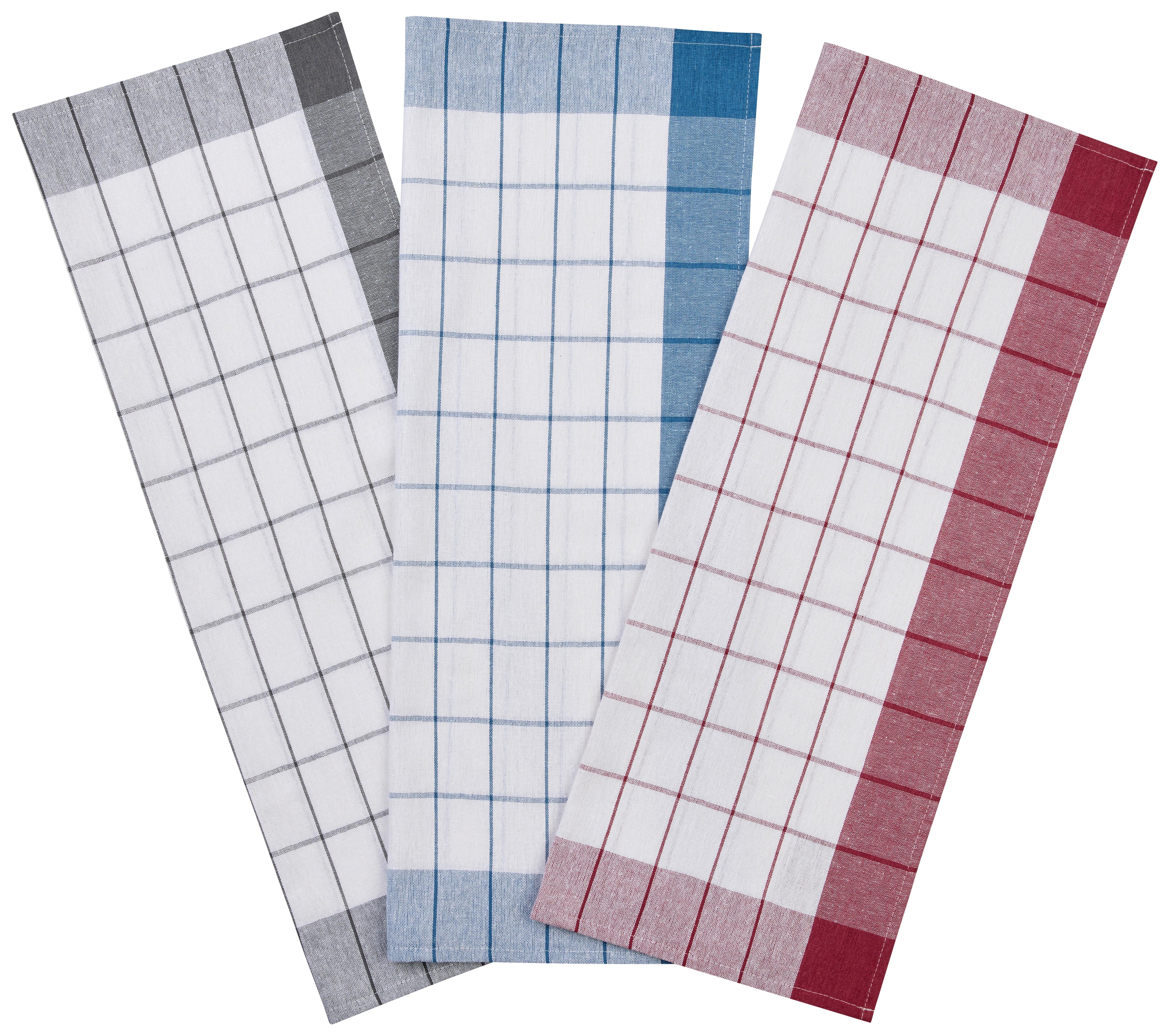 Geschirrtuch Kity - 3er Pack - Blau/Rot, Basics, Textil (45/60cm) - Ondega