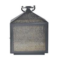 LATERNE LUDWIG -PAZ- - Goldfarben/Schwarz, KONVENTIONELL, Metall (30/16/40cm) - Luca Bessoni