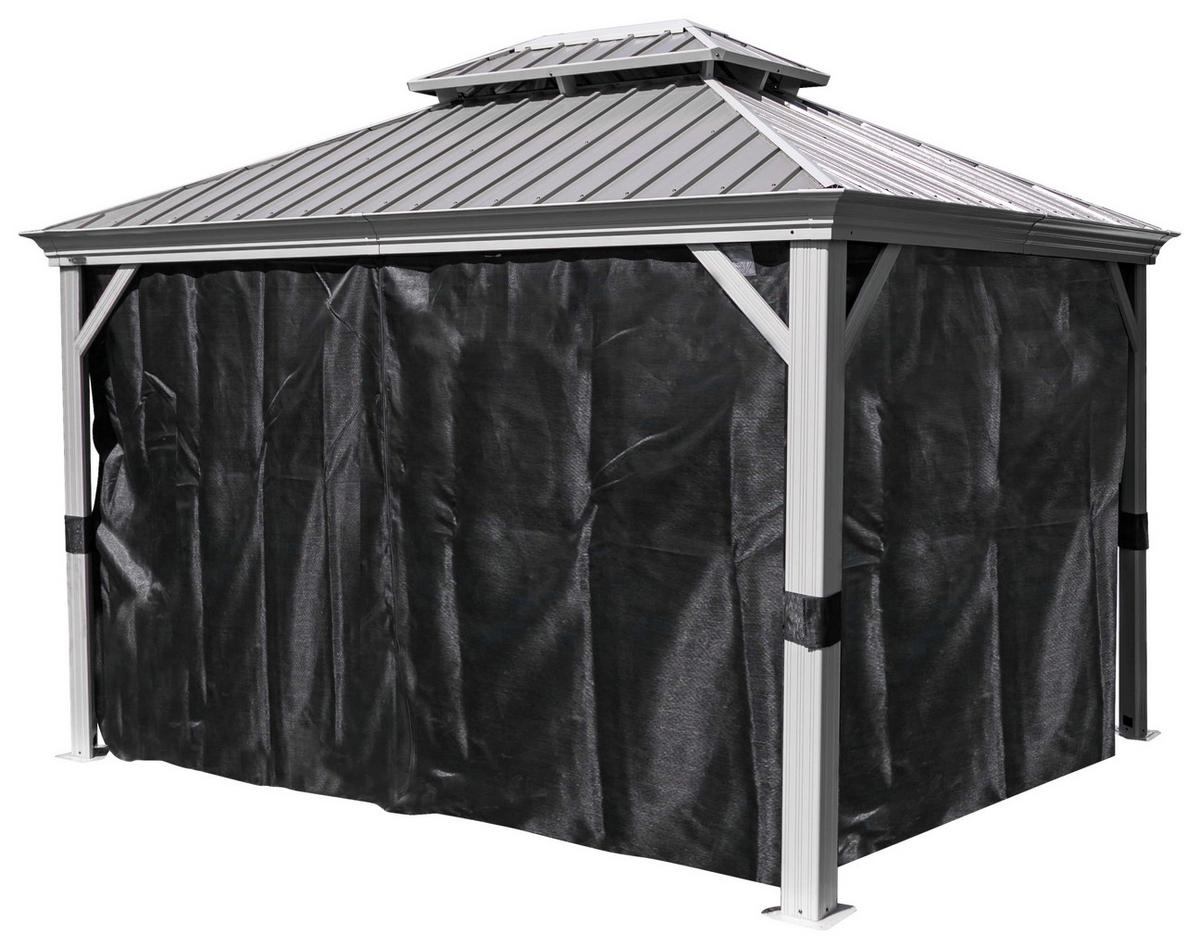 Pavillon Messina 483x363 Cm Wetterfest Gartenpavillon - Champagner, Basics, Metall (483/307/363cm)