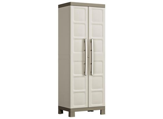 Kunststoffschrank Excellence Cabinet Hoch - Sandfarben/Grau, MODERN, Kunststoff (65/182/45cm) - Keter Kunststoffschrank Excellence Cabinet Hoch - Sandfarben/Grau, MODERN, Kunststoff (65/182/45cm) - Keter