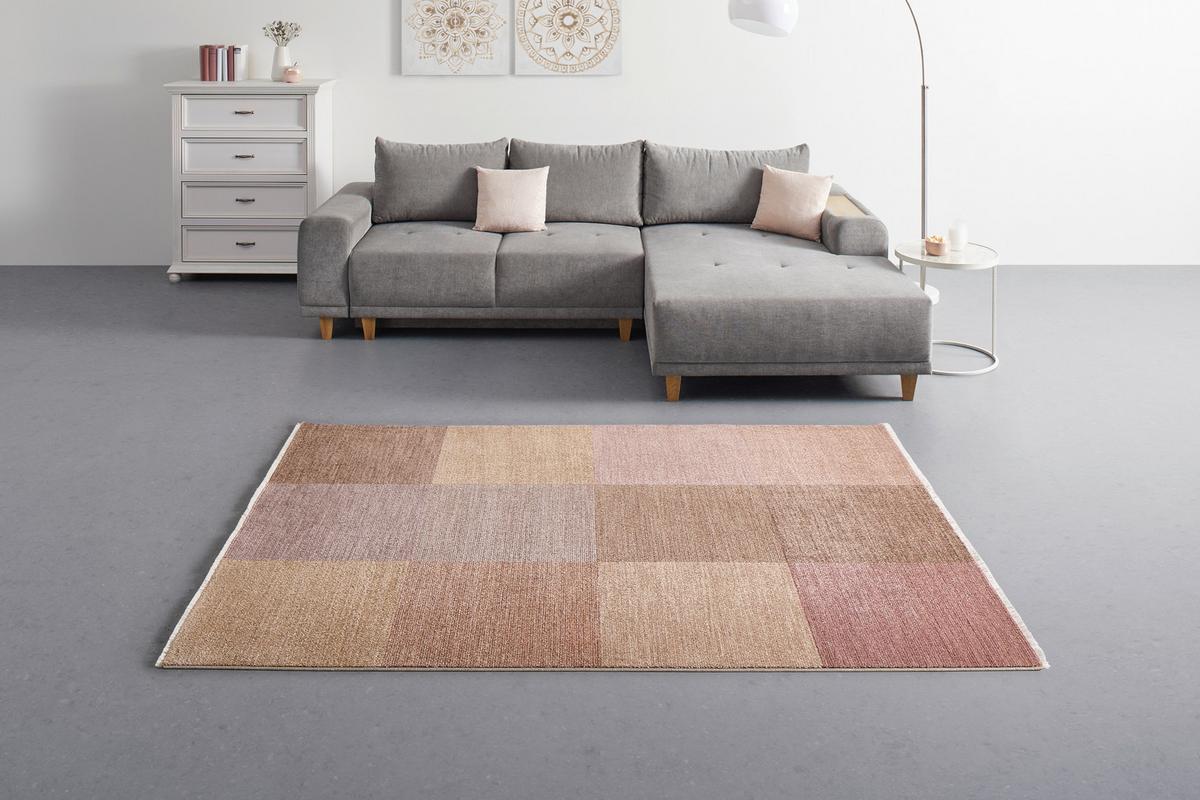 TKANÝ KOBEREC URBAN SQUARE ROSE - růžová/vícebarevná, Konvenční, textil (120/170cm) - Mömax