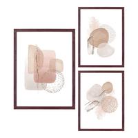 Bilderrahmenset Aspen Braun 3-Teilig - Braun, Design, Glas/Holz (21/30cm)