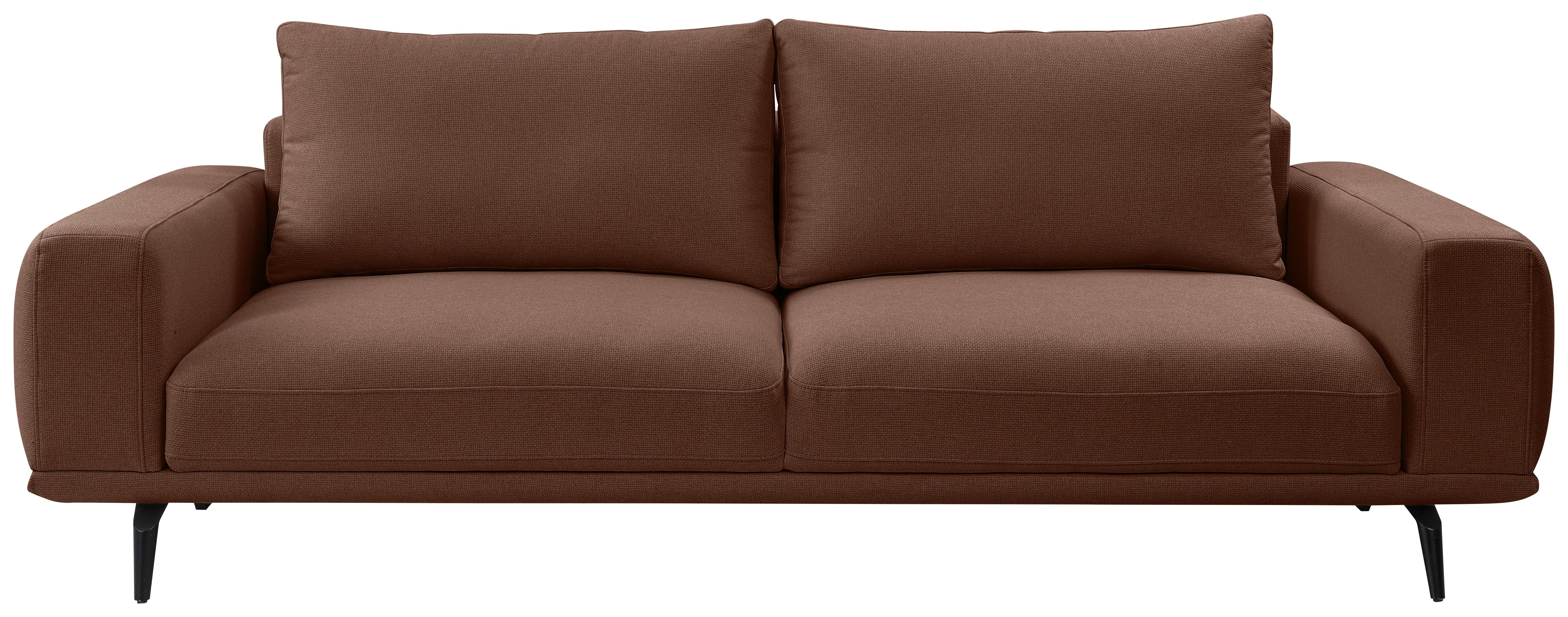 3-sitzer-sofa Selene Braun, B: 242 Cm - Schwarz/Braun, MODERN, Textil (242/89/115cm) - MID.YOU