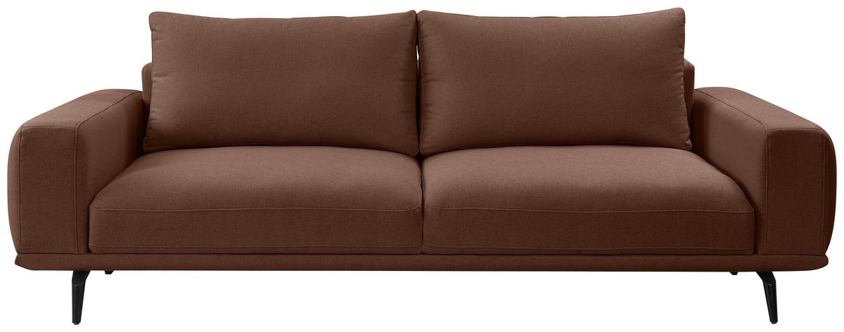 3-sitzer-sofa Selene Braun, B: 242 Cm - Schwarz/Braun, MODERN, Textil (242/89/115cm) - MID.YOU