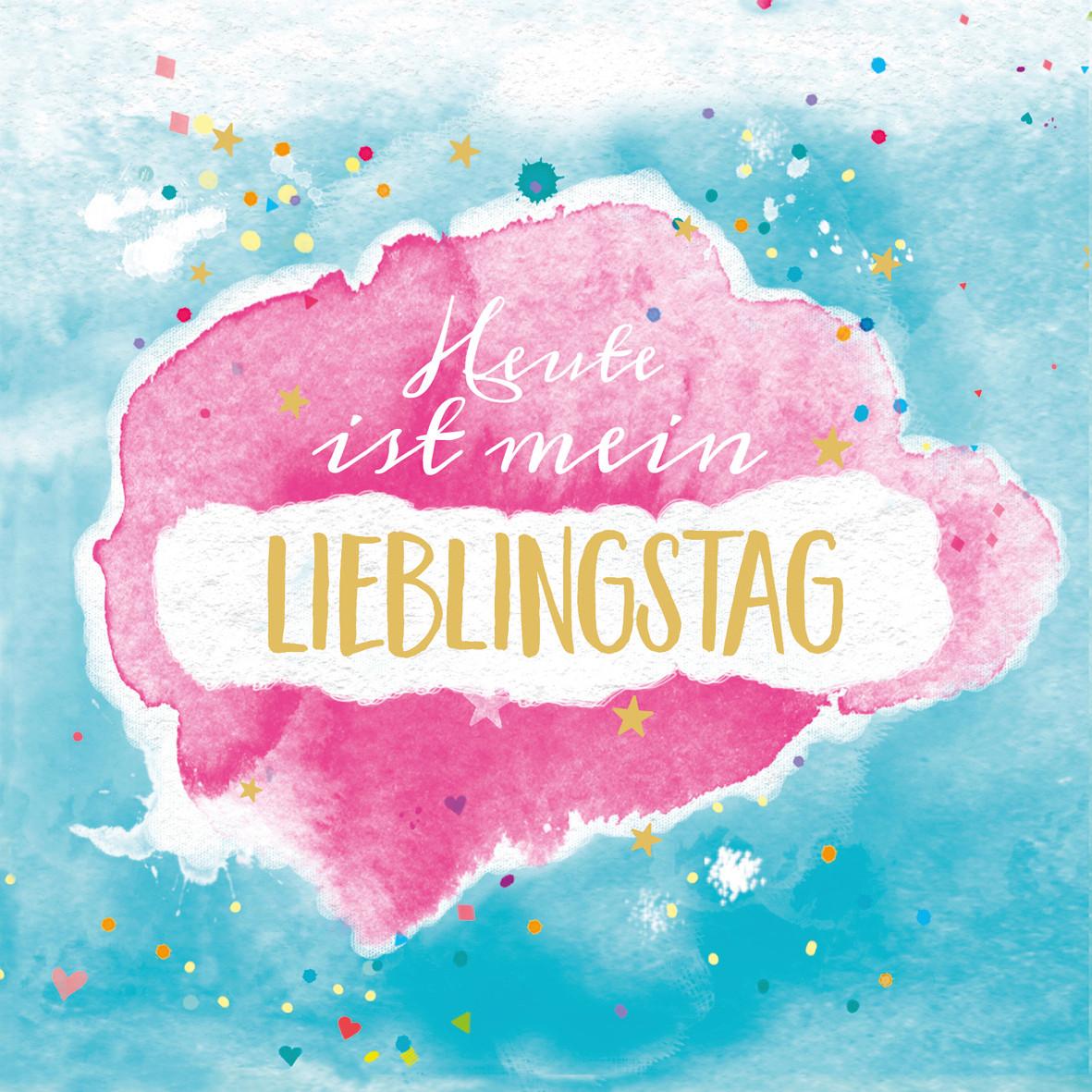 Serviette Lieblingstag - Multicolor, Basics, Papier (33/33cm) - PPD