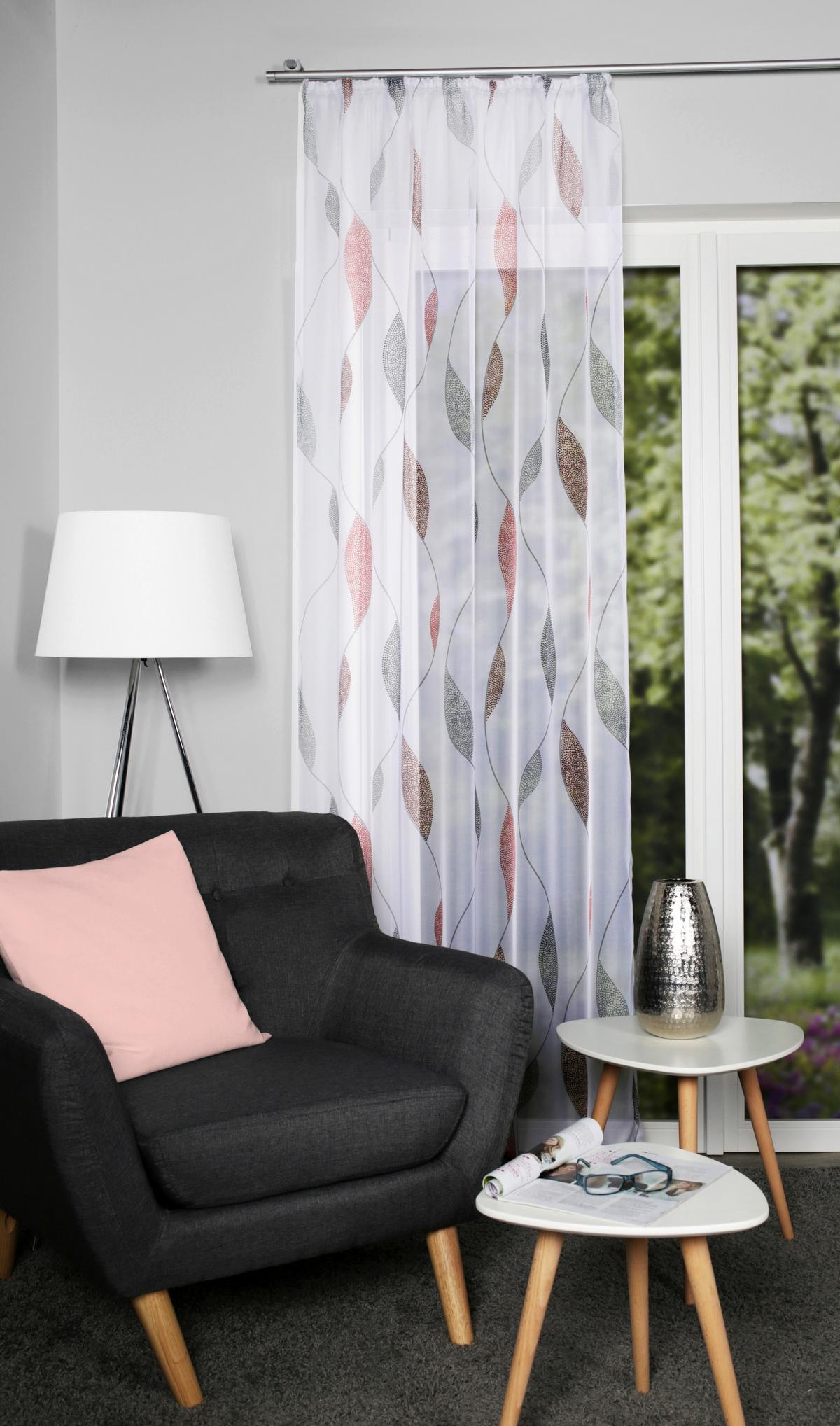 FERTIGVORHANG Paolo Rot B: 140 cm - Rot, KONVENTIONELL, Textil (140/225cm) - Schmidt W. Gmbh