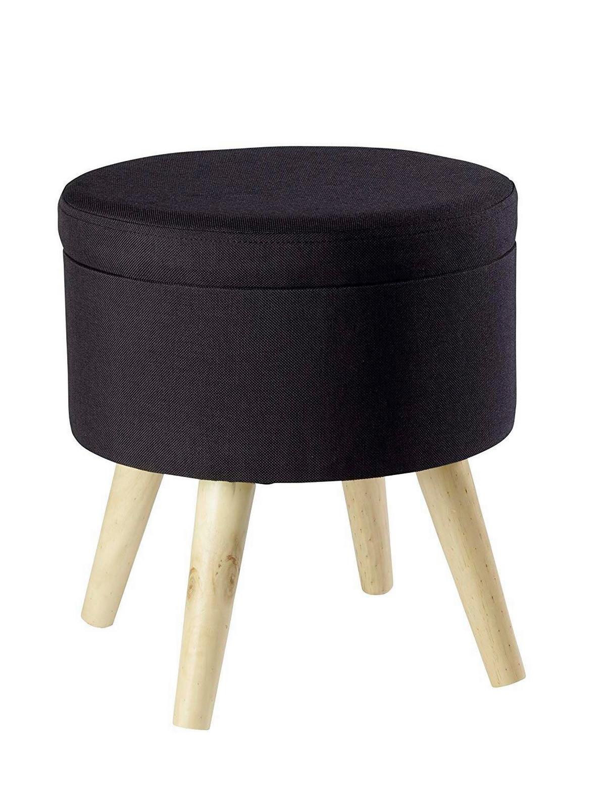 Hocker Max - Schwarz, Design, Textil (32,5/36/32,5cm) - Echtwerk