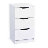 Noční stolek WEST 3 - bílá, Moderní (41/71/40cm) - MID.YOU
