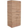 Midischrank mit Soft-Close Avensis B: 60cm, Eiche Dekor - Eichefarben, MODERN, Holzwerkstoff (60/128,5/33cm) - Luca Bessoni