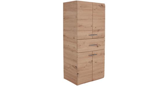 Midischrank mit Soft-Close Avensis B: 60cm, Eiche Dekor - Eichefarben, MODERN, Holzwerkstoff (60/128,5/33cm) - Luca Bessoni