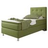 Boxspringbett Mit Topper 90x200 Köln - Silberfarben/Grün, KONVENTIONELL, Textil (90/115/210cm) - MID.YOU