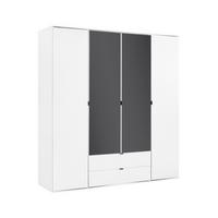 Šatní skříň AVILA - bílá, Konvenční, kov/kompozitní dřevo (181/194/53cm) - Mömax