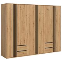 Drehtürenschrank Tofta Eiche Dekor/Anthrazit B: 240cm - Anthrazit/Eiche Artisan, ROMANTIK / LANDHAUS, Holzwerkstoff (240/192/56cm) - Livetastic