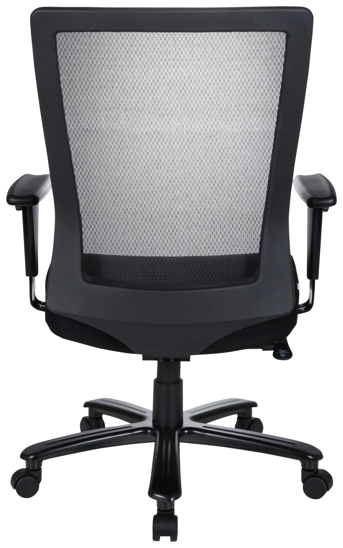 Drehstuhl XXL Extender - Chromfarben/Schwarz, MODERN, Kunststoff/Textil (72/120/65cm) - MID.YOU