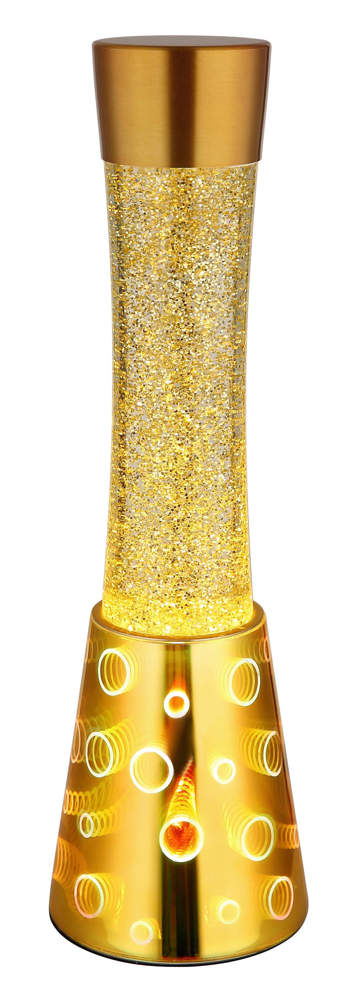 LED-Tischleuchte, Glitzer 2863g Sparkle - Klar/Goldfarben, MODERN, Glas/Metall (12,5/40,6cm) - Globo