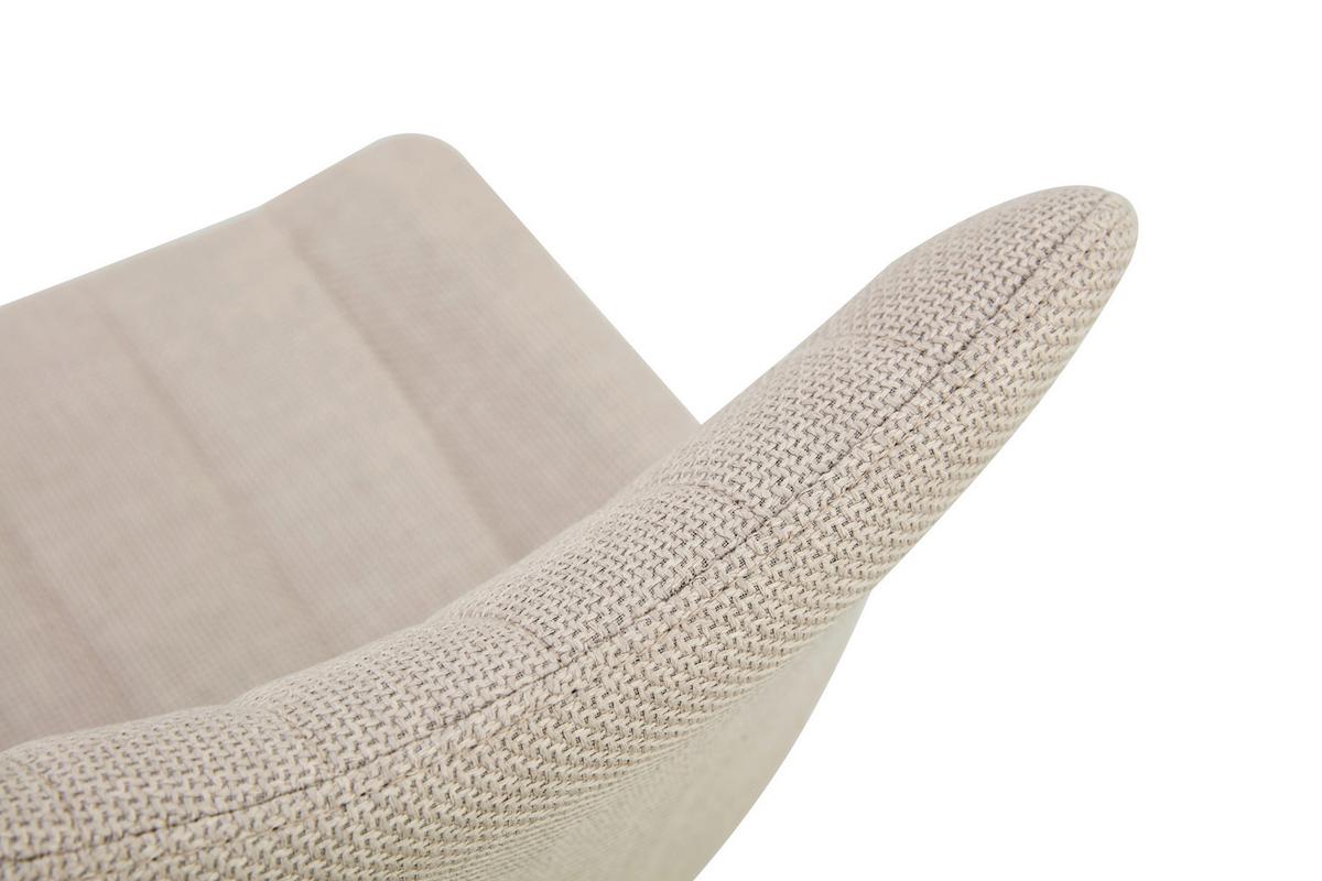 Stuhl-Set Lotta 2-Teilig Creme B: 53 cm - Creme/Schwarz, MODERN, Textil/Metall (53/86/59cm) - MID.YOU