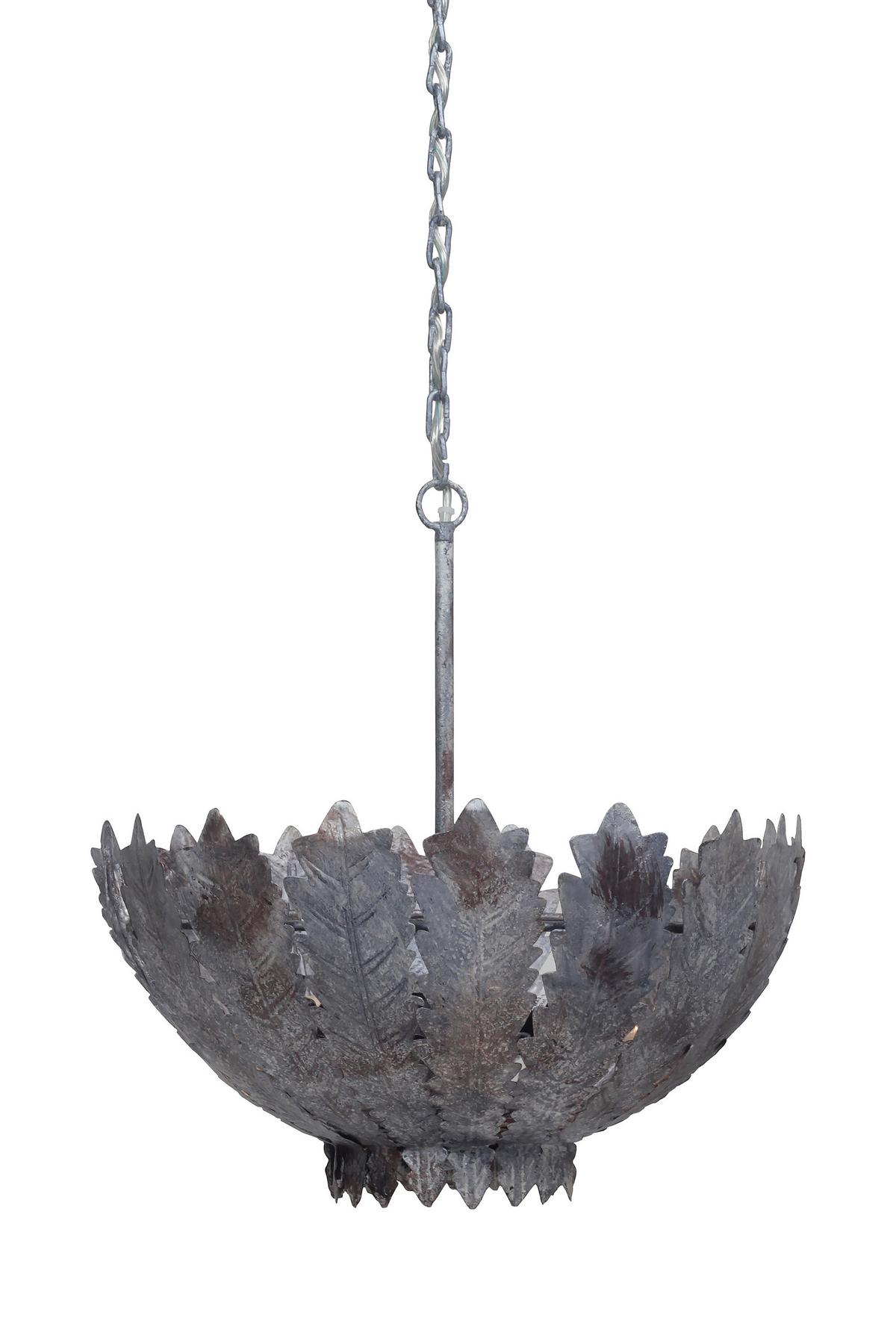 Hängeleuchte Autumn Leaves Large Silber - Silberfarben, Trend, Metall (77/77/31cm) - Kayoom