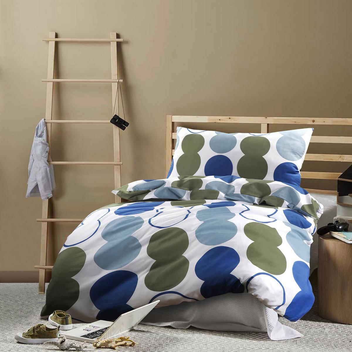 Bettwäsche Fiona - Blau/Pastellblau, MODERN, Textil - Luca Bessoni