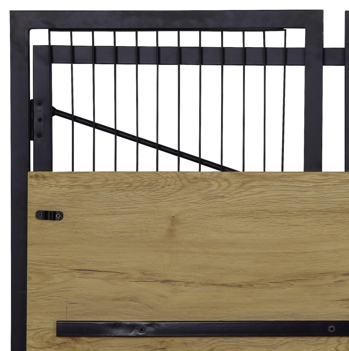 Schreibtisch Klappbar B 100cm H 75cm, Klapp, Eiche/schwarz - Eichefarben/Schwarz, MODERN, Holzwerkstoff/Metall (100/75/50cm)