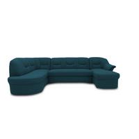 Wohnlandschaft Sarafina Dunkelblau - Schwarz/Dunkelblau, KONVENTIONELL, Textil (180/295/146cm) - MID.YOU