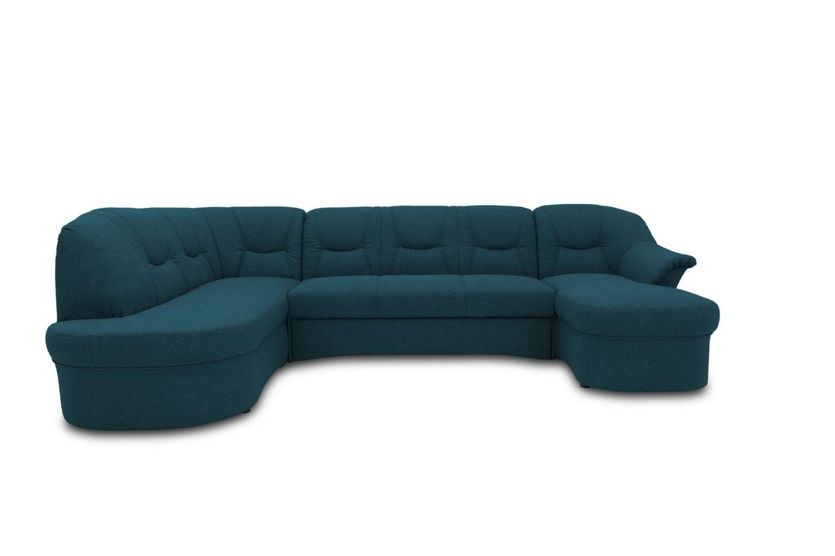 Wohnlandschaft Sarafina Dunkelblau - Schwarz/Dunkelblau, KONVENTIONELL, Textil (180/295/146cm) - MID.YOU