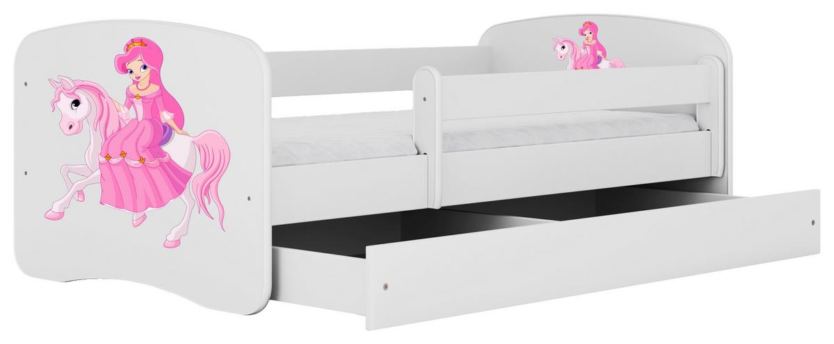 Kinder-/Juniorbett Babydreams inkl. Matratze 80x160 - Birkefarben/Weiß, MODERN, Holz/Holzwerkstoff (80/160cm) - MID.YOU